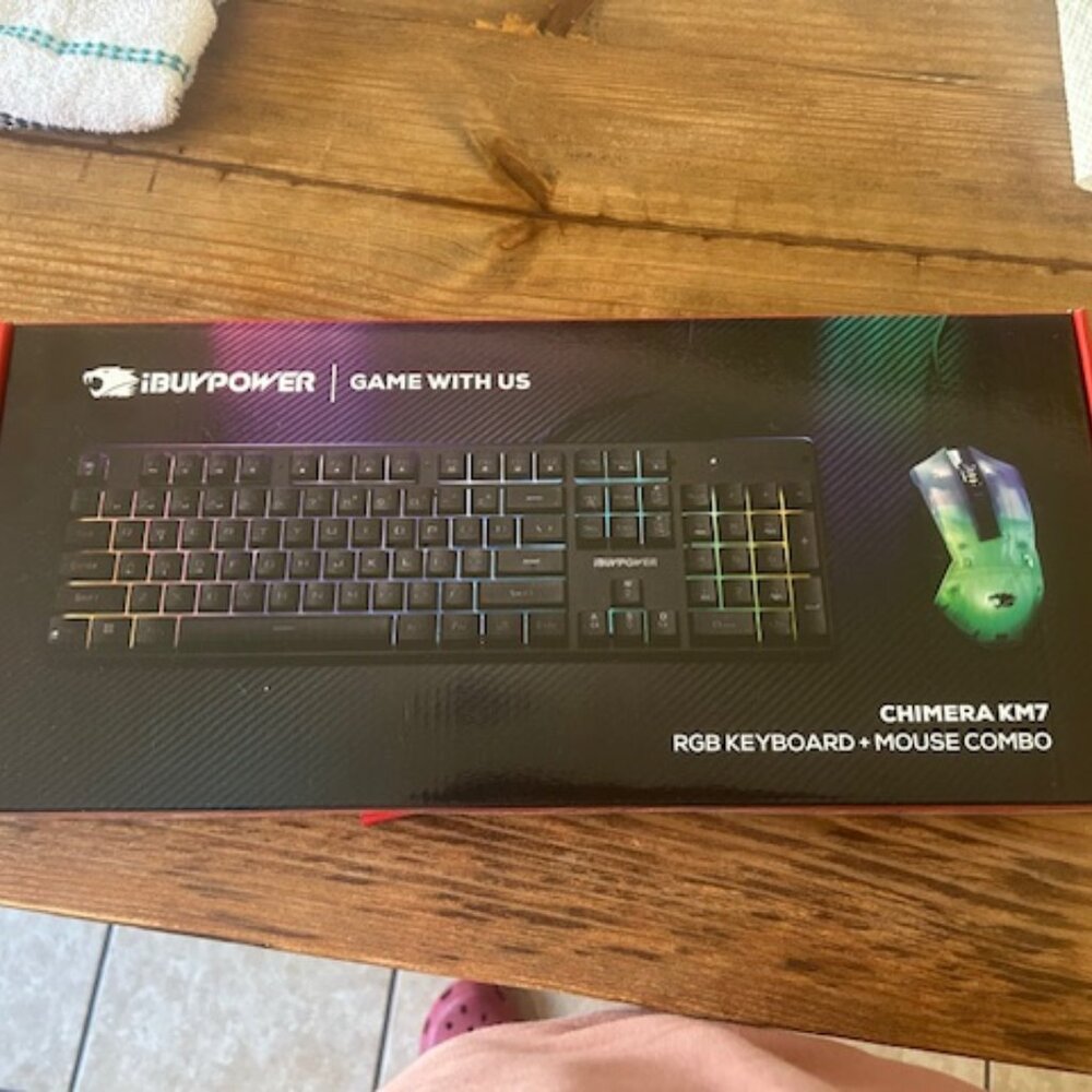 NIB iBUYPOWER Chimera KM7 RGB Gaming Keyboard & Mouse Combo - Sealed